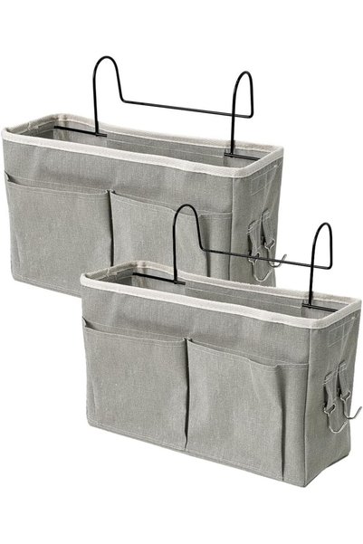 Portalov 2 Pcs Bedside Caddy,Bedside Organizer Bedside Storage Caddy with Wat...