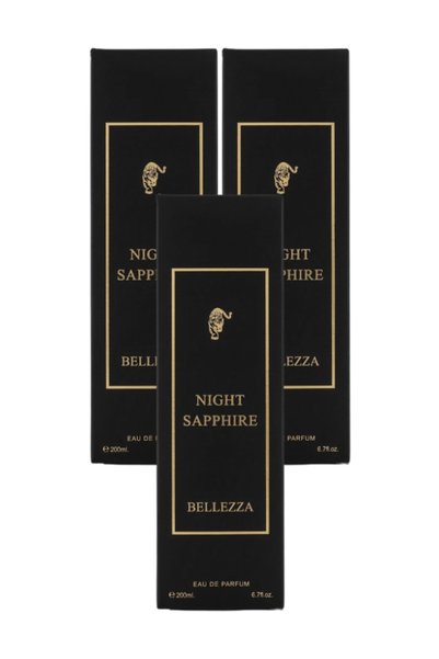 Bellezza 3 قطع Night Sapphire عطر 200مل
