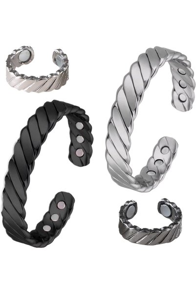 AZONEE Women's & Men's Magnetic Copper Bracelet, Adjustable Design with 2 Str...