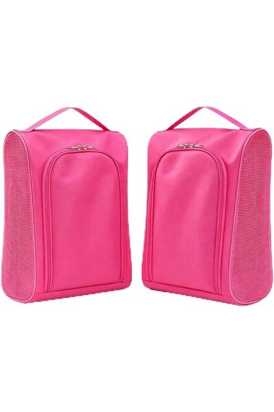 Generic Travel Shoe Storage Bag,With Handles,Gym Storage Bag(Rose Pink)
