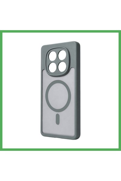 Nur store Çanta Redmi Note 14 Pro 4G Loji MagSafe Case - Gray BEZOSS