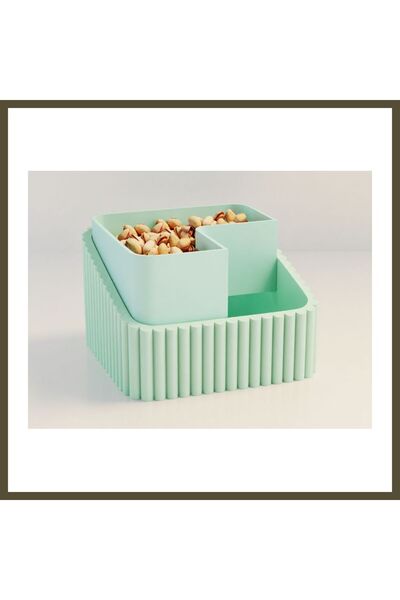 northcity n 3D-Printed Pistachio Bowl - Dual-Chambered Shell Separator Servin...