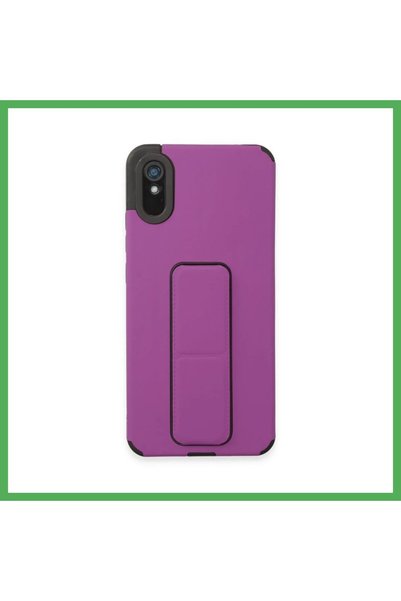 Nur store Çanta غطاء لهاتف Redmi 9A مع حامل كبير - لون بنفسجي من BEZOSS