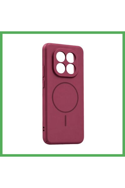 Nur store Çanta غطاء Redmi Note 15 Pro 5G Mika PC Magsafe - باللون العنابي من...