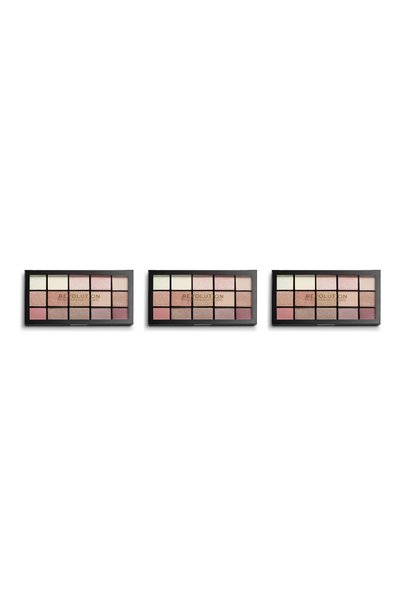 Revolution 3x PACK Reloaded Palette, Eyeshadow Palette, Reloaded Iconic, 15 S...
