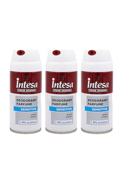 Intesa 3x ΣΥΣΚΕΥΑΣΙΑ Ανδρικό Αποσμητικό Sensitive, 150 ml, ήπια εφαρμογή, χωρ...