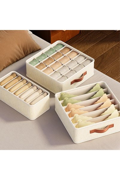 Tazweeq Underwear Drawer Organizer, Foldable, Space-Saving, Breathable, for B...