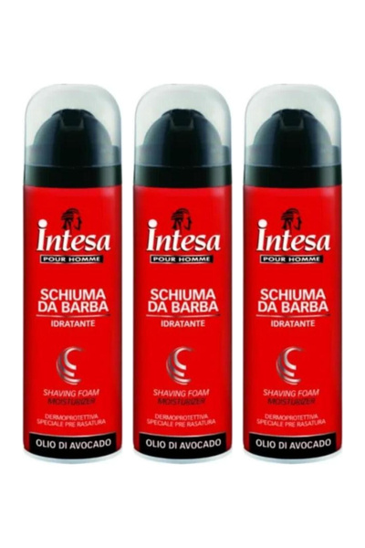 Intesa 3x ΣΥΣΚΕΥΑΣΙΑ Αφρός Ξυρίσματος Spuma de ras Pour Homme με Έλαιο Αβοκάν...
