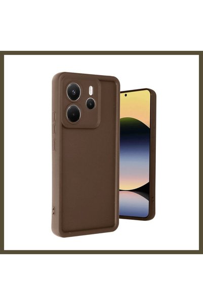 northcity n Redmi Note 14 4G-Compatible Viera Silicone Case - Brown BX