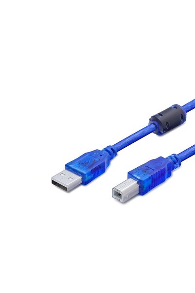 ForWhat 150 cm Sheer Blue USB Printer Cable for Home and Office Use