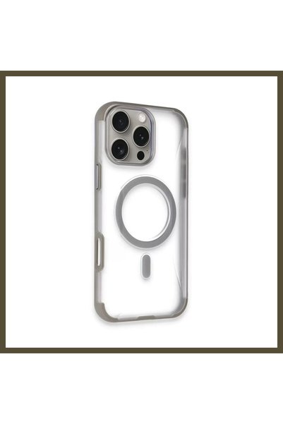 northcity n غطاء هيلتون ماج سيف المتوافق مع هاتف iPhone 16 Pro Max - لون رماد...