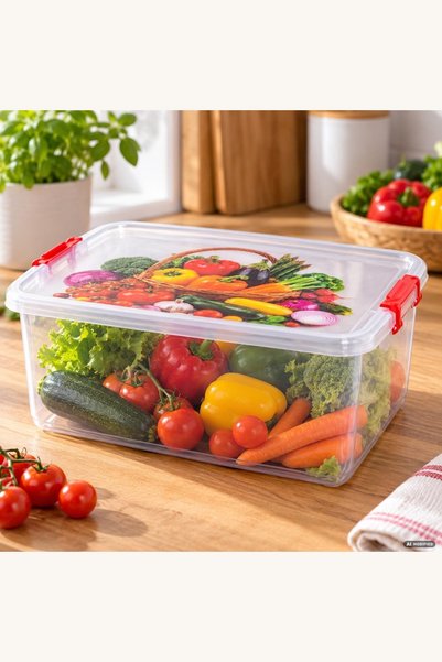 Comerivo Container alimentar de 5 litri in verde, potrivit pentru pastrarea f...