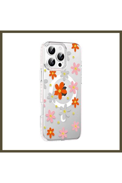 northcity n Joko iPhone 16 Pro Max Compatible Floral MagSafe Case - Orange BX