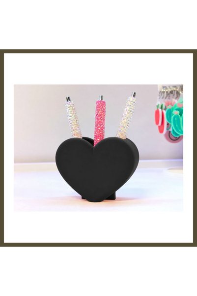 northcity n 3D-Printed Shaped Pencil Holder - Desktop Organizer - Black BX