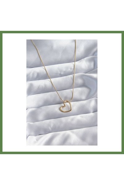Hobibahçem 316L Stainless Steel Chain, Gold-Toned, Women's Necklace Model HB006