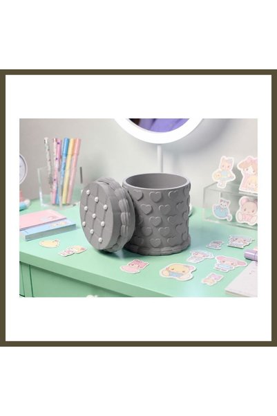 northcity n 3D-Printed Pen Holder with Embossed Pattern and Lid - Desktop Org...