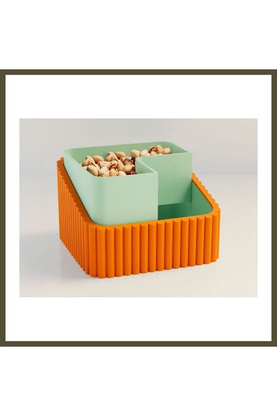 northcity n 3D-Printed Pistachio Bowl - Dual-Chamber Shell Separator Serving ...