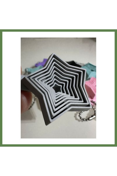 Generic Brand 3D-Printed Star Fidget Keychain - Moving Toy and Bag Accessory ...