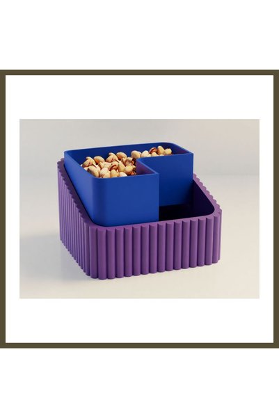northcity n 3D-Printed Pistachio Bowl - Dual-Chambered Shell Separator Servin...