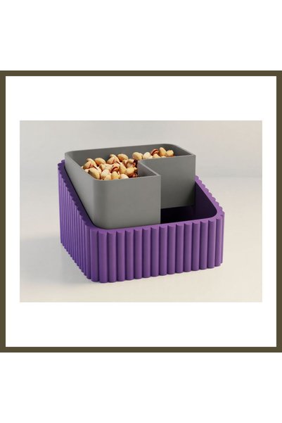 northcity n 3D-Printed Pistachio Bowl - Dual-Chamber Shell Separator Serving ...