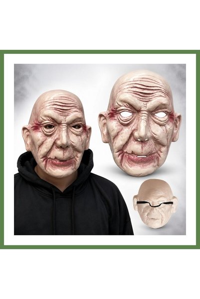 Hobibahçem Scary Old Man Realistic Old Man Mask HB006