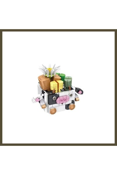 northcity n P655012 ANIMAL POTS BOUQUET SETS COW 341-PIECE BLOCK TOY BX