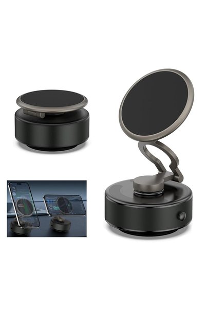 GENERAL Magnetic Suction Cup Car Phone Holder, Adjustable Foldable 360° Rotat...