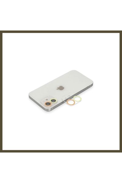 northcity n iPhone 12 Compatible Colored Camera Lens Protector - Yellow-Orang...