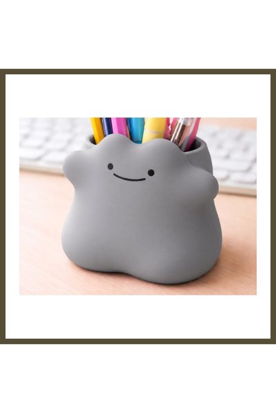 northcity n 3D-Printed Smiling Cloud Pencil Holder - Desktop Organizer - Gray BX