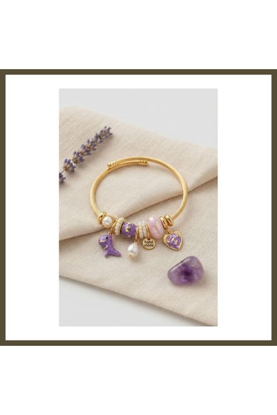 northcity n Trex and Purple Charm Bracelet BX