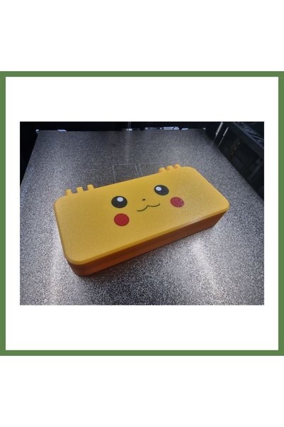 Hobibahçem 3D-Printed Cute Electric Mouse Figurine Pencil Case with Lid - Yel...