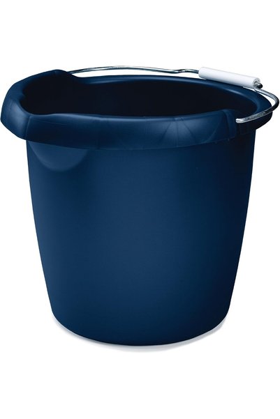 RUBBERMAID منتجات تجارية: دلو دائري سعة 15 كوارت، باللون الأزرق، مقبض صب مريح...
