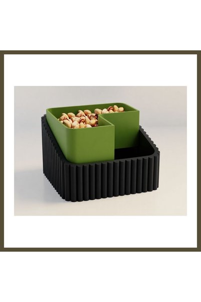 northcity n 3D-Printed Pistachio Bowl - Dual-Chamber Shell Separator Serving ...
