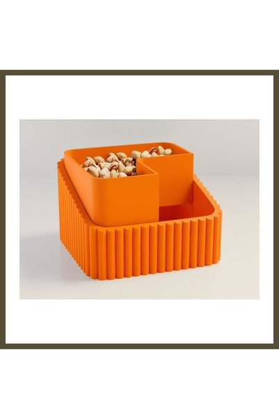 northcity n 3D-Printed Pistachio Bowl - Dual-Chambered Shell Separator Servin...