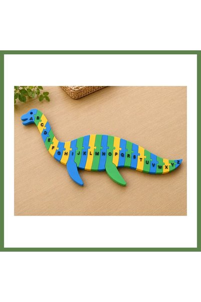 Hobibahçem 3D-Printed Dinosaur-Shaped Alphabet Puzzle - A-Z Letter-Matching T...