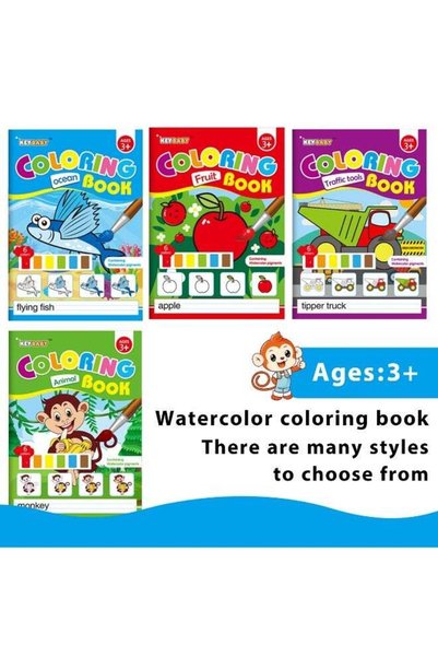Tiny Teeny Baby cartoon animal coloring book for kids 4 themes DIY gift