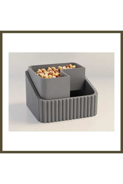 northcity n 3D-Printed Pistachio Bowl - Dual-Chamber Shell Separator Serving ...