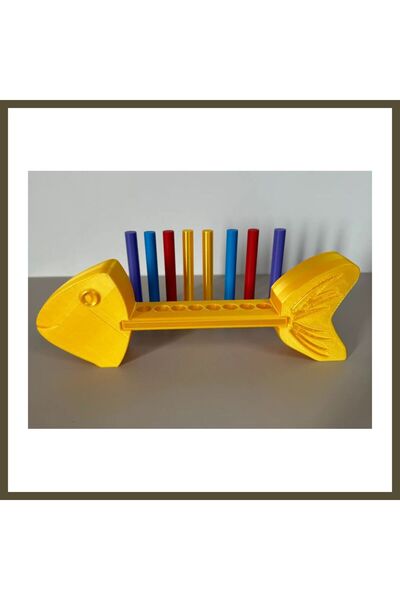 northcity n 3D-Printed Fish Skeleton Color-Sorting Toy - 8-Hole Stick Sorting...
