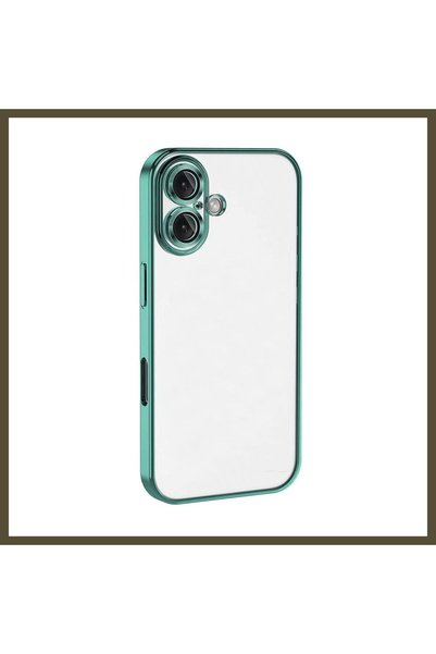 Generic Brand iPhone 16-Compatible Silicone Case with Lens - Turquoise BX