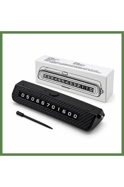 Hobibahçem Carbon Fiber-Look Plastic Car & Parking Lot Phone Number Dialer (N...
