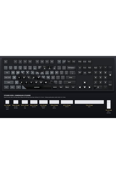 OEM Set Stickere Tastatura Piele de Rechin, Model Continuu, Design Unic, Form...