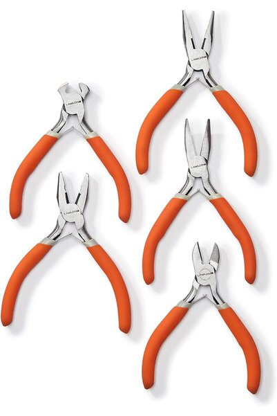 Lawazim Mini Plier Set-5 Pieces 4.5 Inch - Small Precision Combination Diagon...