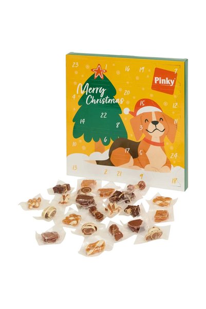 Pinky Calendar de Advent cu Recompense pentru Caini 215 g - Pui si Rata