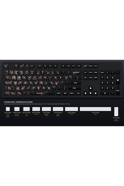 OEM Stickere Tastatura Set Lumina Prisma, Design Continuu pe Toate Tastele, F...