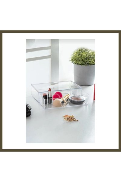 Generic Brand Transparent Drawer Makeup and Jewelry Organizer, 10×18×4 cm BX