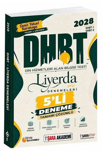 Şara Akademi 2028 DHBT Liyerda 5 Deneme Çözümlü - Deniz Yüksel Karakaya