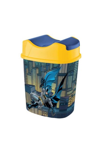 Tuffex Set 2 x Cos de Gunoi cu Capac Batant, Batman, 5.50 l,