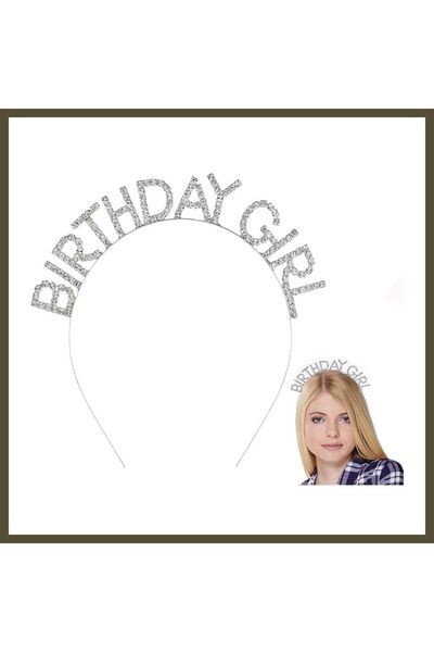 northcity n "Birthday Girl" Birthday Crown with Silver Crystal Stones—Importe...
