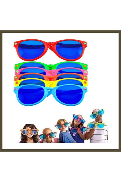 northcity n Large Party Glasses, Assorted Colors, Set of 6, 27x9 cm BX