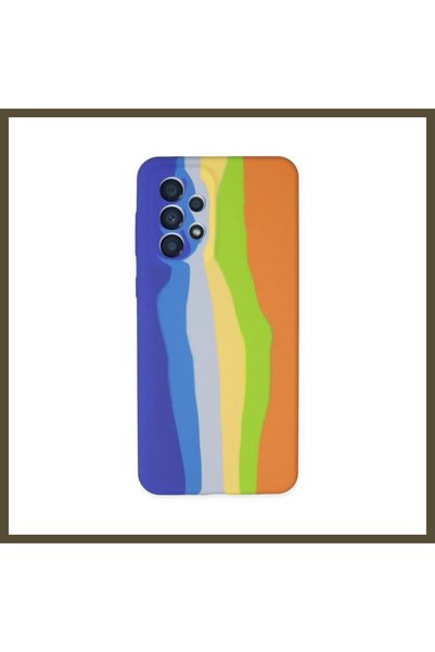 northcity n Samsung Galaxy A73 5G Marbled Launch Silicone Case - Blue-Orange BX